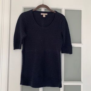 Banana republic basket stitch sweater, preppy navy, size small